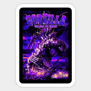 Retro Godzilla ROE 5 Sticker